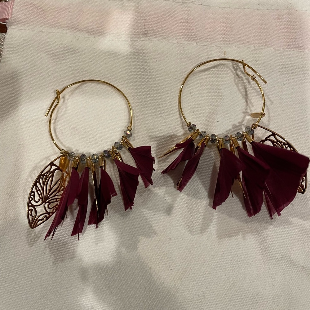 Gas bijoux feather earrings